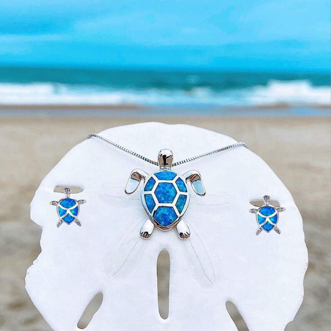Turtle Pendant Jewellery Set