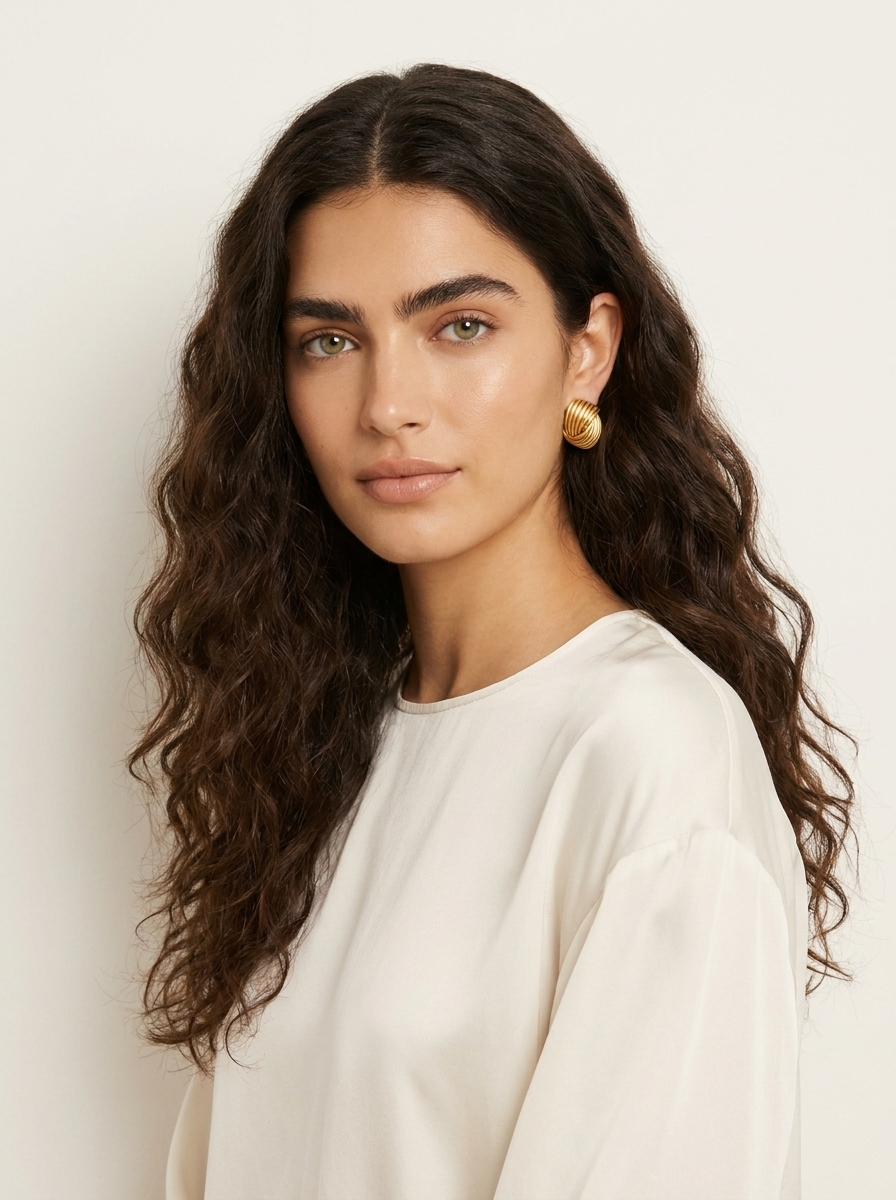 Twisted Gold Knot Stud Earrings