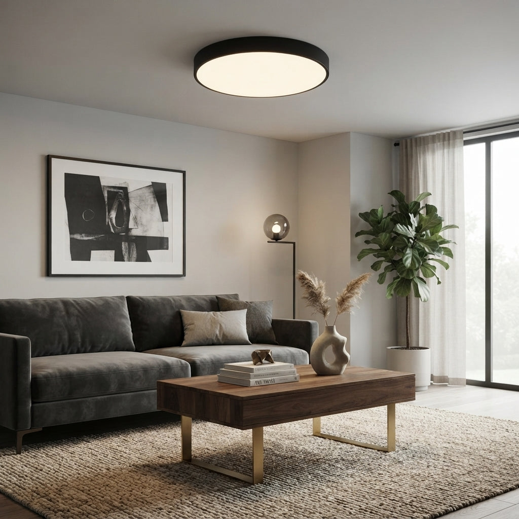 Scandinavian LED Ceiling Light in Wood & Acrylic