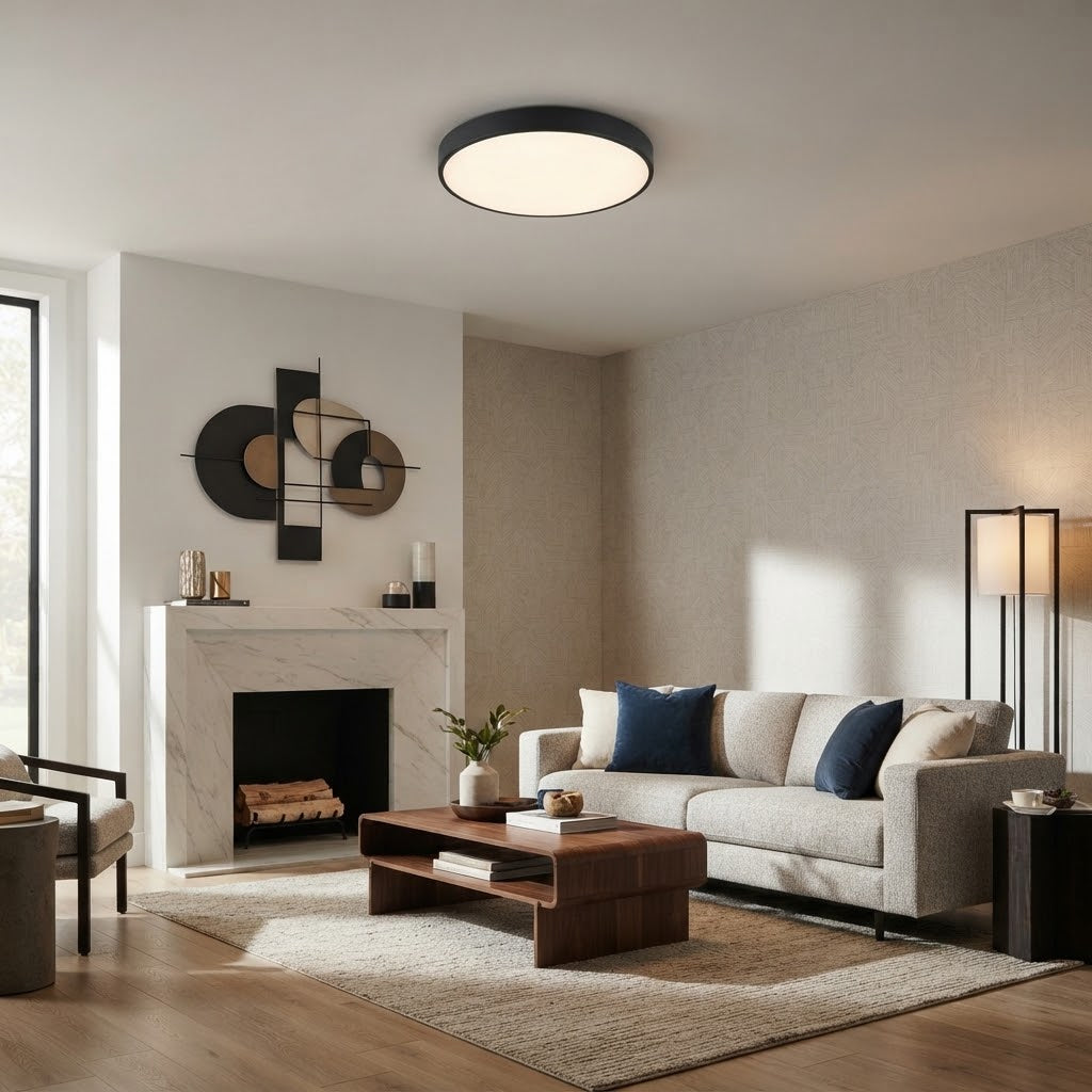 Scandinavian LED Ceiling Light in Wood & Acrylic