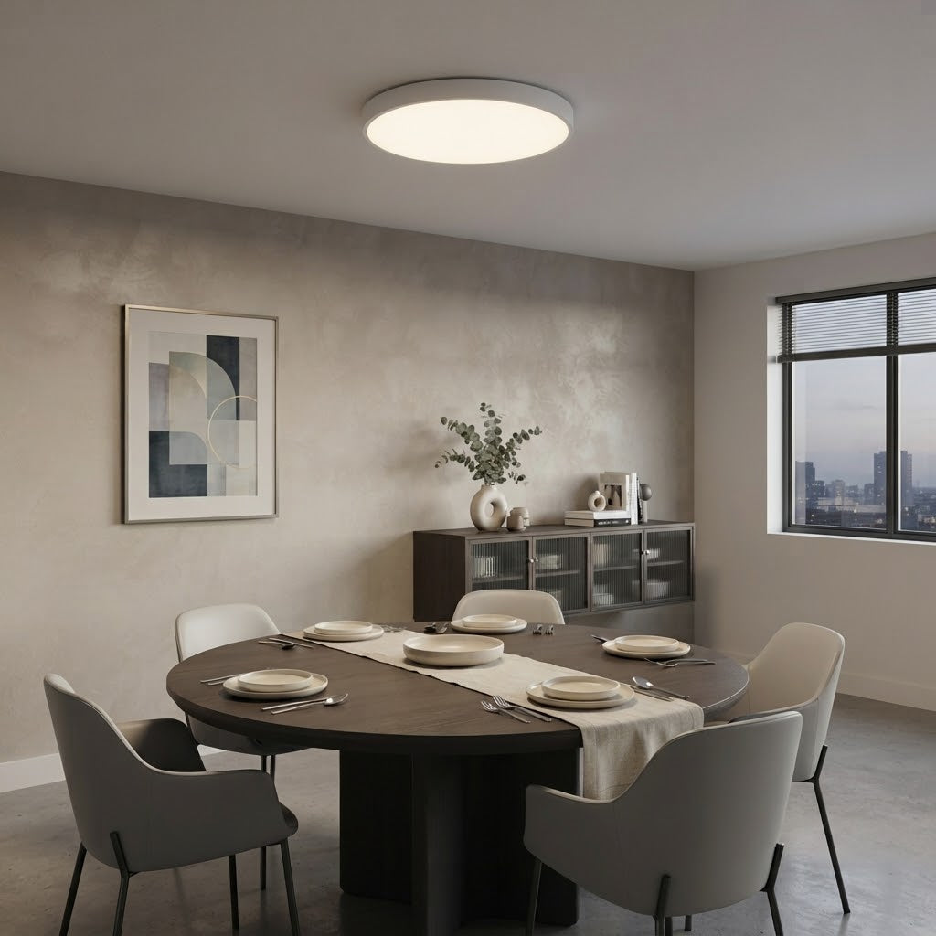 Scandinavian LED Ceiling Light in Wood & Acrylic