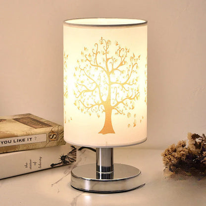 Tree of life table lamp switched on