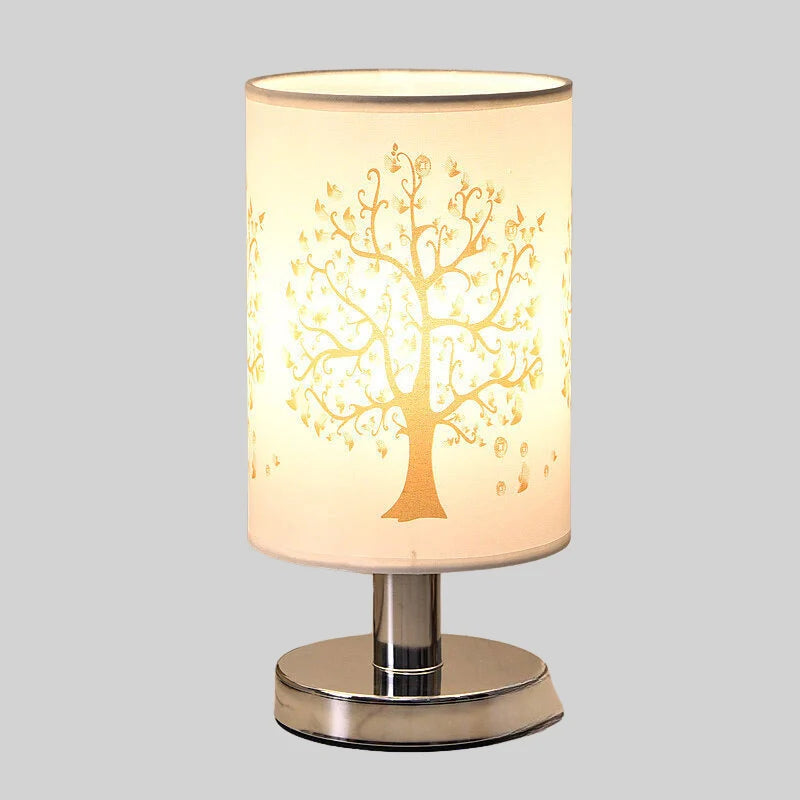 Tree of life table lamp with silver base